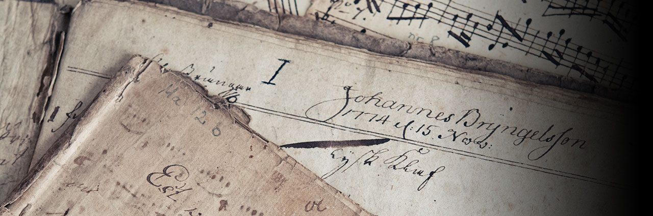 Notböcker i Sexdregasamlingen. Foto: Erik Hammarström