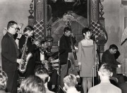 Bernt Rosengren, Lalle Svensson, Leif Wennerström, Torbjörn Hultcrantz, Nannie Porres och Claes-Göran Fagerstedt, Historiska museet, Stockholm, maj 1967