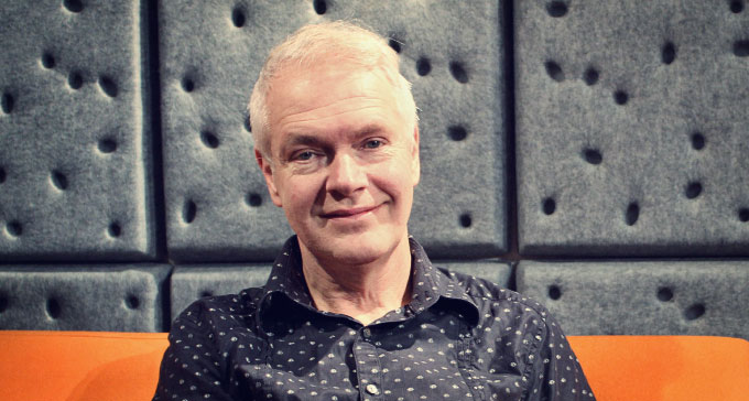 Mats Lindström är studiochef för Elektronmusikstudion, EMS, som i år fyller 50 år. Foto: Sara Reinholtz