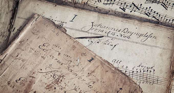 Notböcker i Sexdregasamlingen. Foto: Eric Hammarström