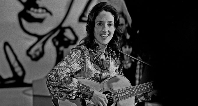 Singer-songwritern Joan Baez i Hamburg 1973. Foto: Heinrich Klaffs (CC/Flickr)
