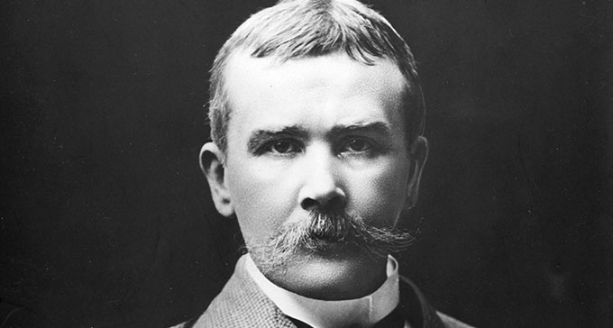 Svartvitt fotoporträtt av Emil Sjögren